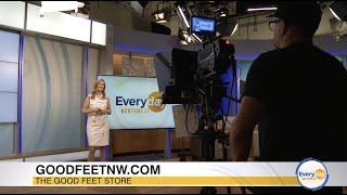 Everyday Northwest's Nicole DeCosta On Set for The Good Feet Store