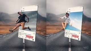 Instagram 3D Pop Out Photo Effects Photoshop Tutorial