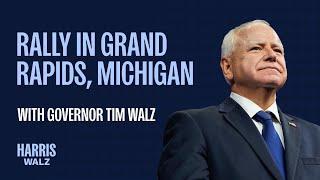 Rally in Grand Rapids, Michigan with Governor Tim Walz