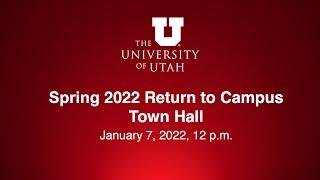 Spring Semester 2022 Town Hall