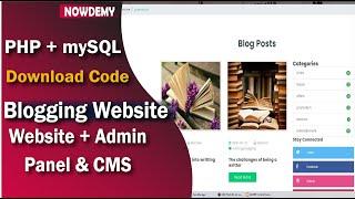Advance Blogging Website in php | Download Blogging Website Free