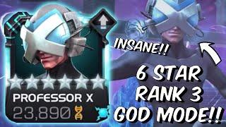 6 Star Rank 3 Fully Boosted Professor X GOD MODE!!! - INSANITY DAMAGE! - Marvel Contest of Champions
