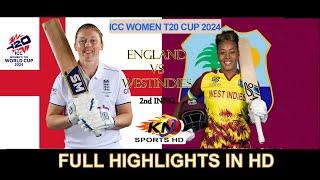 ENG-W VS WI-W icc women t20, 2024 highlights part i, 1st Inning HD 60fps