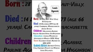Louis Agassiz Biography #trending #viral #ytshorts