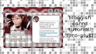 tutorial on this bloggish pro-plus carrd! - © crdskiz