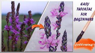Watercolor painting tutorial - Wild flower - (Beginner to Intermediate)