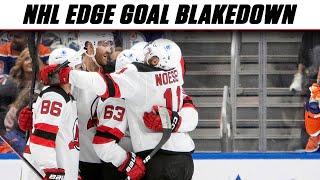 Goal of The Night - Jesper Bratt - Devils vs Oilers | NHL Edge Blakedown