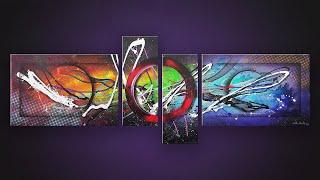 Abstract Painting Demonstration | Nebula and Space | ASMR Painting | Hydre