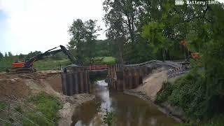 Bau der Brücke hintern Breul in Stadtlohn