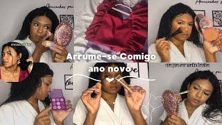 ARRUME-SE COMIGO PARA O ANO NOVO, make, acessórios, cabelo e look! #arrumesecomigo #viraliza