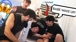 falling down the stairs PRANK ON FIANCE! *cute gay couple reaction*