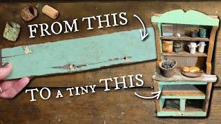 A Miniature Mudlarking Welsh Dresser! Dolls House Crafting With Tiny Treasures!