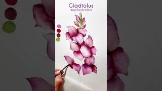  gladiolus  #tutorial #painting #watercolor ##watercolorlilies