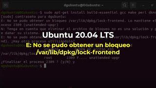 Solucionar - E: No se pudo obtener un bloqueo /var/lib/dpkg/lock-frontend - Ubuntu - 20.04 - DG