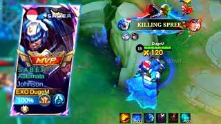 JOHNSON MVP 6 KILL 26 ASISSIT‼️BEST TIPS ROTASI JOHNSON - Mobile Legends