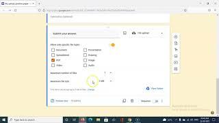 How to create file upload question in Google Forms