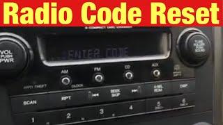 How to Find and Reset the Radio Code on a 2007 Honda CR-V