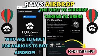 EASY FREE AIRDROP PAWS ON TELEGRAM - THE NEXT DOGS AND NOTCOIN? CLAIMING $PAWS START NEXT WEEK?!