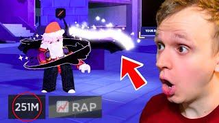 i used a 250 MILLION RAP Sword in Death Ball (roblox)