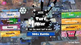 Splatoon 3 - FrostyFest 2025 - Pro 100x Battle - Um'ami Ruins - Team Money vs. Team Presents