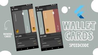 Flutter UI Design | Rotated Wallet Cards | Flutter Stack & Rotated Box.