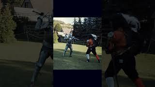 Landsknecht fights Knight with swords