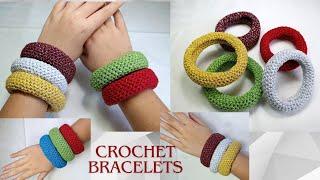 VERY EASY AND BEGINNER FRIENDLY CROCHET JEWELRY BRACELET | EASIEST CROCHET BRACELET PATTERN EVER