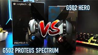 LOGITECH G502 con sensor HERO VS G502 PROTEUS SPECTRUM (inalámbrico vs cable) 2020 | SIXA #logitech