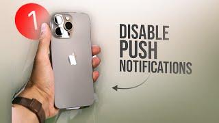 How to Disable Push Notifications on iPhone (tutorial)