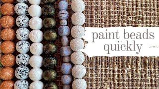 Easiest Way to Paint Wooden Beads / Quick and Easy DIY Lesson