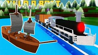 ПАРАВОЗ И КОРАБЛЬ ОВЕРА в Build a Boat Roblox.