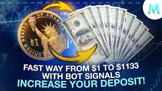 Binary Options Trading Strategy! Fast Way from $1 to $1.133 with Trading Bot Signals! Pocket Option