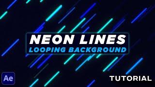 Neon Lines Looping Background | After Effects Tutorial | Trapcode Particular Plugin