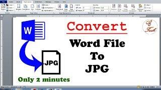 How to Convert Doc File to Jpeg File only 2 minutes