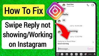 Instagram Message Swipe Reply Not Working | Fix Instagram Reply Option Not Showing 2023