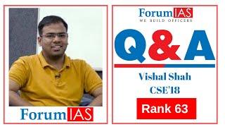 Sociology Topper Vishal Shah AIR 63 CSE 2018| 3rd Attempt