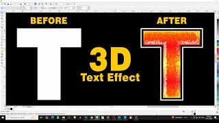 How Make 3D Text Effect in Coreldraw | 3D Text Effect Tutorial | CorelwaliSarkar