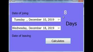 VB.net: get total days between two dates