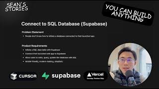 Core 2: You can setup SQL Database in 20min w/o CS degrees | Supabase, Cursor, Vercel | SupabaseHero