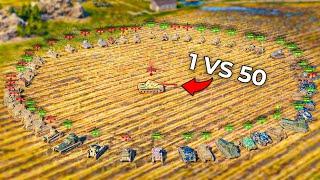 1 Object 279e vs 50 Tier 1 Tanks in World of Tanks