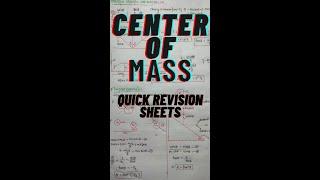 CENTER OF MASS quick revision sheets for NEET | VOCAL SENPAI | #physics #neet2023 #shorts