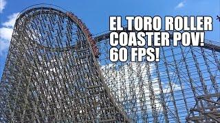 El Toro Wooden Roller Coaster POV 60fps Six Flags Great Adventure New Jersey