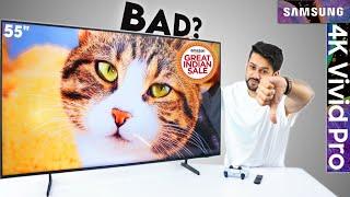 SAMSUNG Crystal 4K Vivid Pro TV Review | Got in AMAZON SALE  | Vividly BAD Experience?