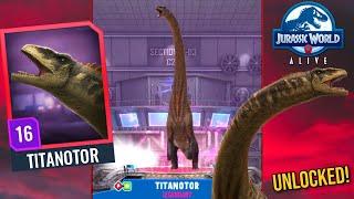 Titanotor UNLOCKED! New Legendary Sauropod | Jurassic World Alive