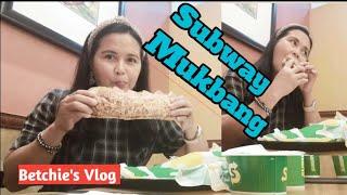 MUKBANG SUBWAY // Betchie's Vlog