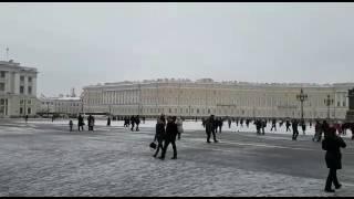 Palace Square and the Alexander Column in St. Petersburg, Russia