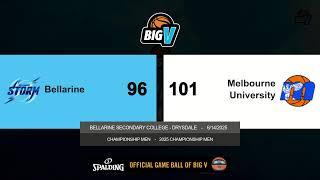 BigV CM - Bellarine vs Melbourne University