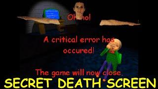 Secret death screen - Baldi's Basics Classic Remastered