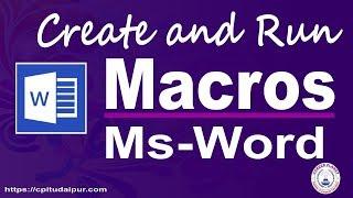 Microsoft Word Macro (Hindi) | How to Create Macro in MS Word