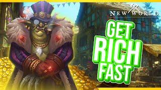 Get Rich EARLY in New World! Money Making Guide! Crafting, Items, Gold & More!